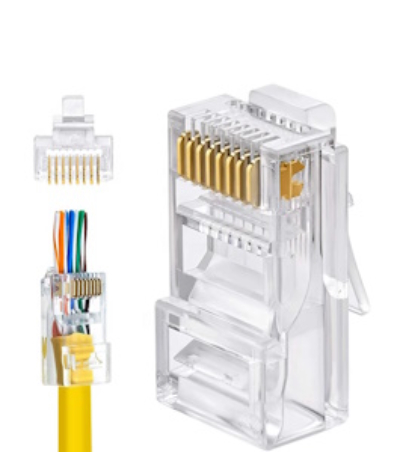 سوکت-شبکه-CAT6-میان-گذر-Open-End-بسته-100-تایی